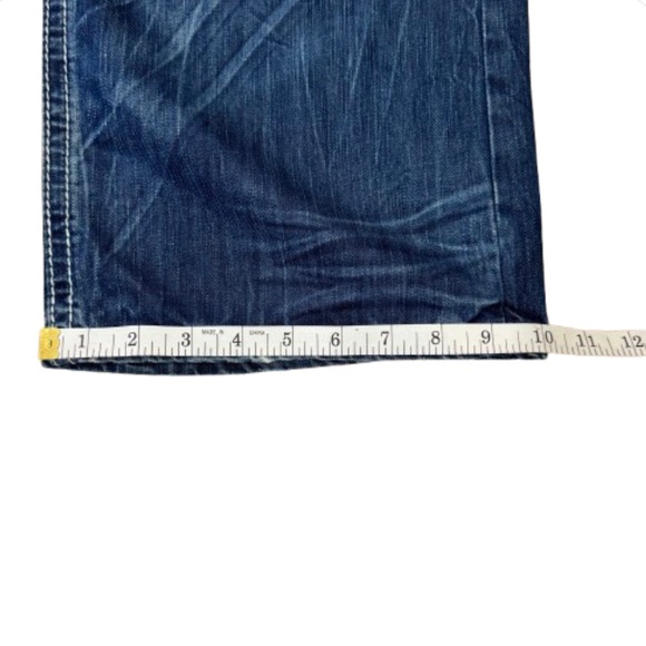 Kanji Japanese Jeans Men 40x33 Distressed Straight Fit Y2K Baggy Denim - Picture 8 of 16
